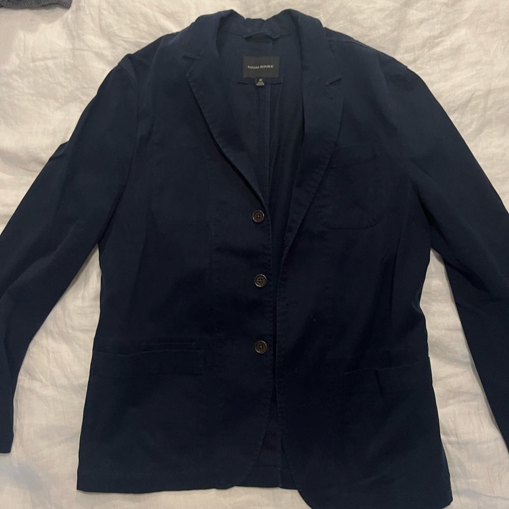 Cotton blazer from Banana Republic. In perfect condition. Navy.